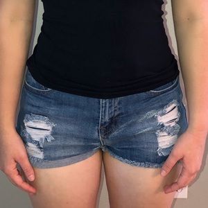 Denim shorts
